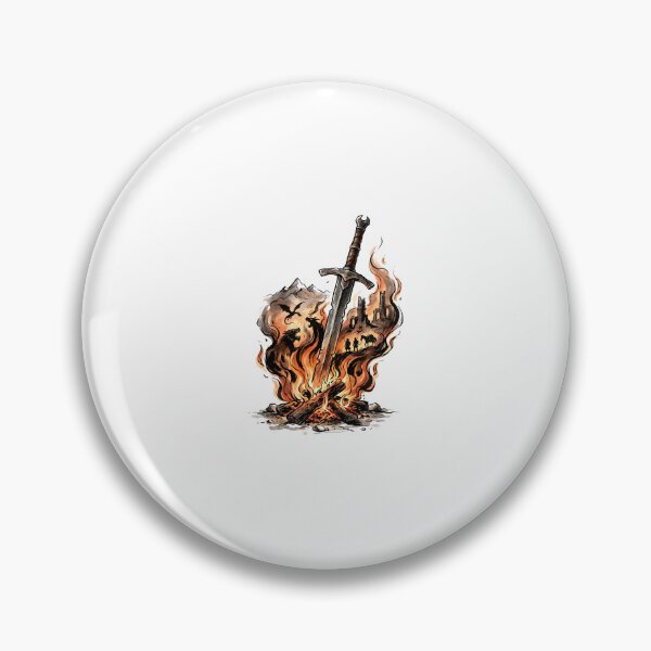 Item preview, Flaming Sword Fantasy Quest Campfire Roleplaying Design designed and sold by Fenay Designs.