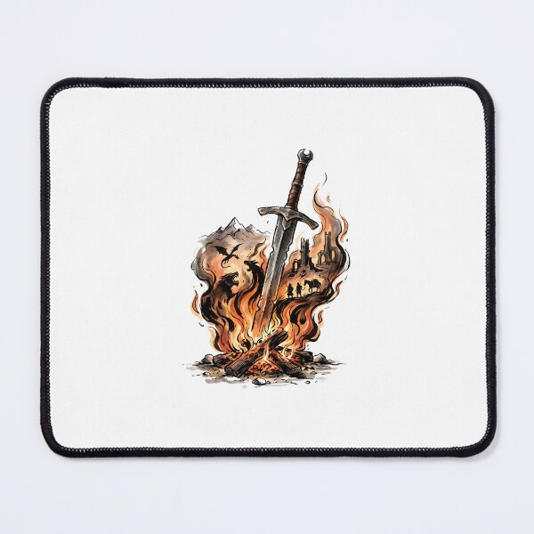 Item preview, Flaming Sword Fantasy Quest Campfire Roleplaying Design designed and sold by Fenay Designs.