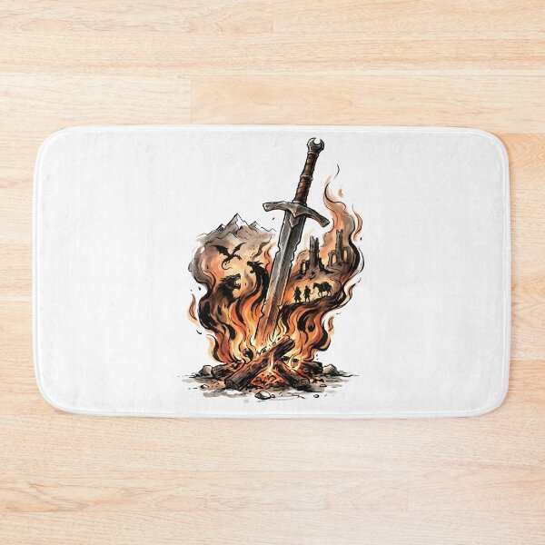Item preview, Flaming Sword Fantasy Quest Campfire Roleplaying Design designed and sold by Fenay Designs.