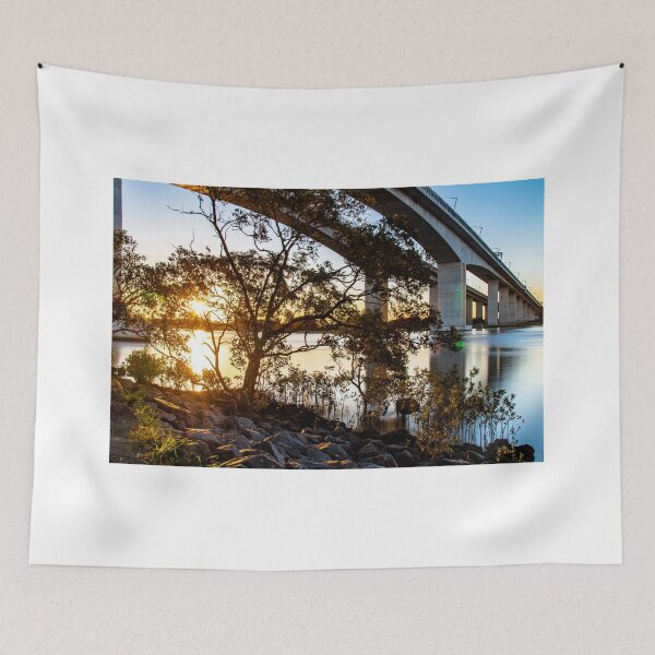 Item preview, Sunset Over Sir Leo Hielscher Bridges designed and sold by Rowell Steinwede.