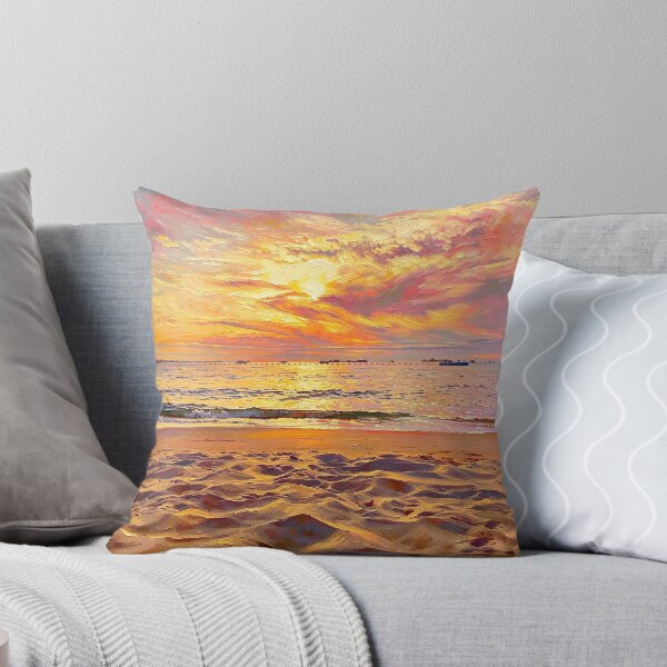 Item preview, Golden Sunset over Sandy Beach designed and sold by AwakenFah.