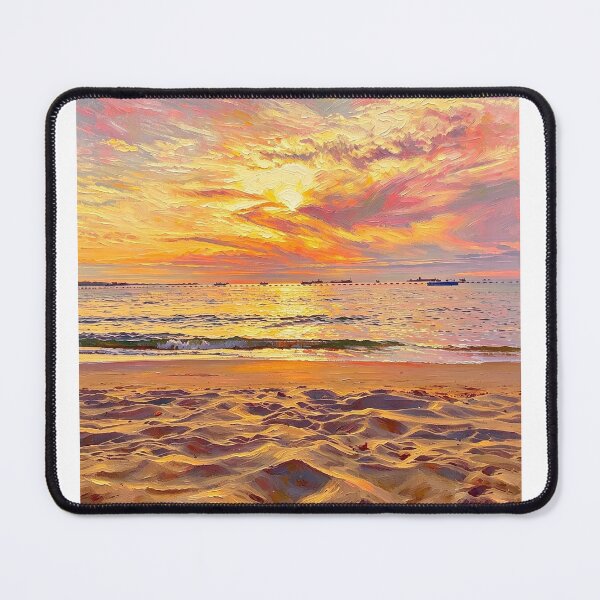 Item preview, Golden Sunset over Sandy Beach designed and sold by AwakenFah.