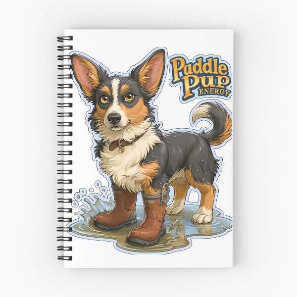 Item preview, Puddle Pup Energy Rain Boots Dog designed and sold by Marcikart.