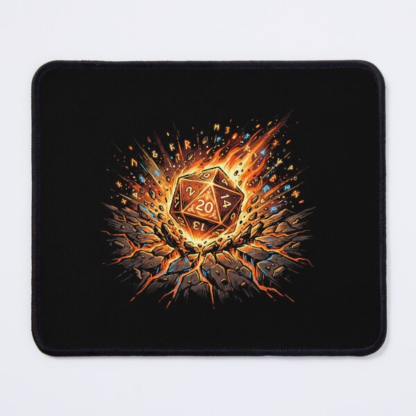 Item preview, Flaming D20 Critical Roll Fantasy Gamer Art designed and sold by Fenay Designs.