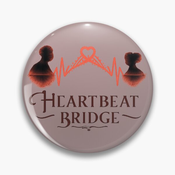 Item preview, Heartbeat Bridge Connecting Pulse Lines Design, Romantic Love Illustration, Emotional Connection Art for Couples designed and sold by JagrDesigns.