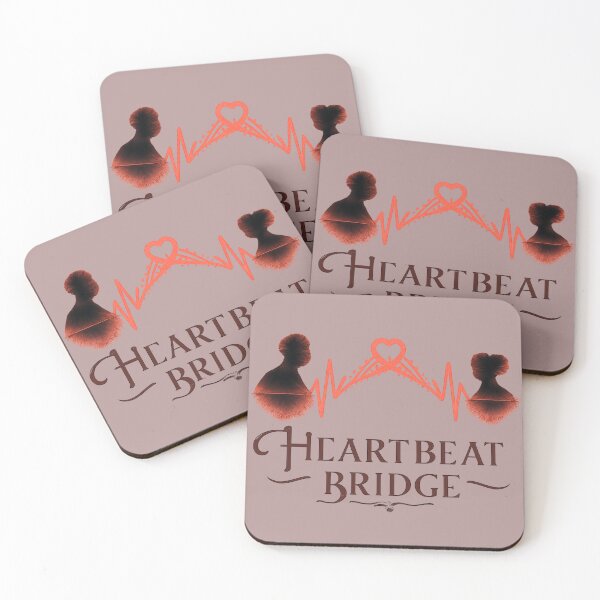 Item preview, Heartbeat Bridge Connecting Pulse Lines Design, Romantic Love Illustration, Emotional Connection Art for Couples designed and sold by JagrDesigns.
