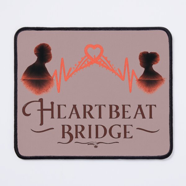 Item preview, Heartbeat Bridge Connecting Pulse Lines Design, Romantic Love Illustration, Emotional Connection Art for Couples designed and sold by JagrDesigns.