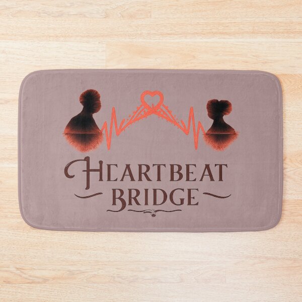 Item preview, Heartbeat Bridge Connecting Pulse Lines Design, Romantic Love Illustration, Emotional Connection Art for Couples designed and sold by JagrDesigns.