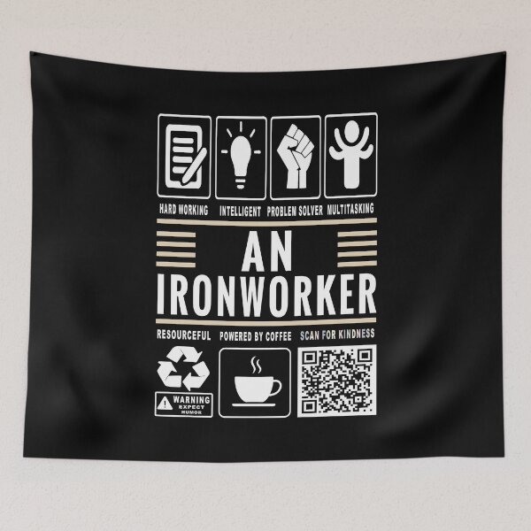 Item preview, Funny Ironworker Job Description Icons QR Code designed and sold by MerchMaxxing.