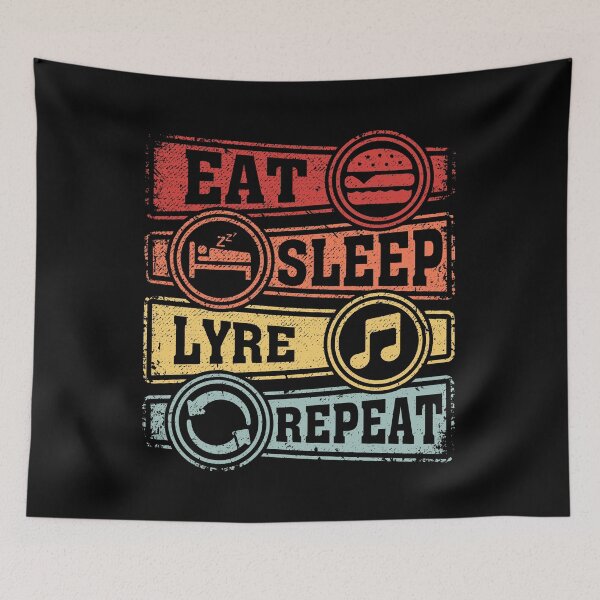 Item preview, Eat Sleep Lyre Repeat designed and sold by GabbyKash.