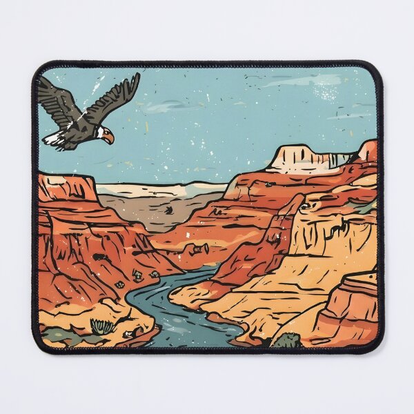 Item preview, Grand Canyon National Park Retro Cute Landscape Condor designed and sold by HowToCanadian.