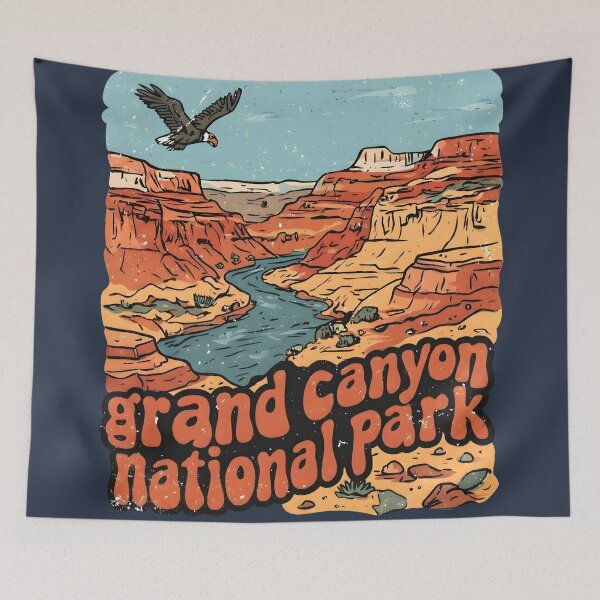 Item preview, Grand Canyon National Park  Retro Cute Landscape Condor designed and sold by HowToCanadian.
