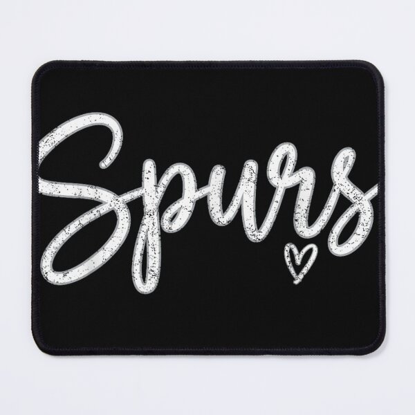 Item preview, Spurs Script White Distressed Text Heart Design For Basketball Fans Gear designed and sold by Taniyah Gomes.