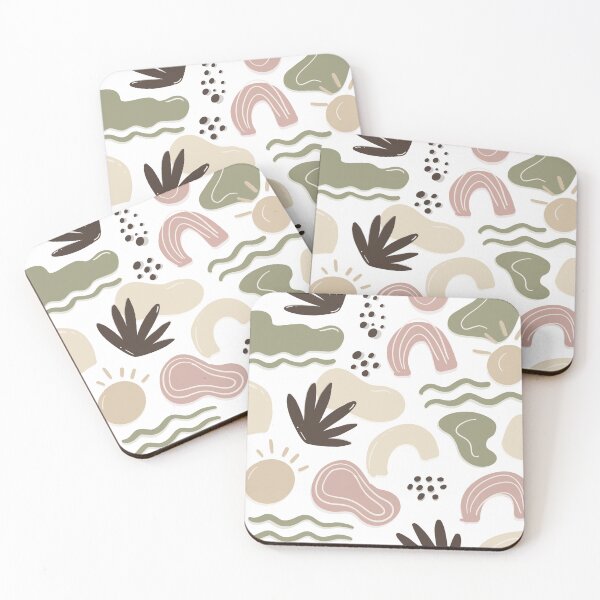 Item preview, Playful Boho Abstract Pattern – Retro Organic Shapes designed and sold by Barelythere2324.
