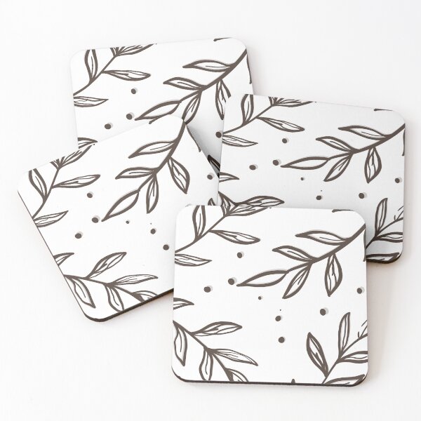 Item preview, Minimal Botanical Branch Pattern – Dark Neutral Floral Aesthetic designed and sold by Barelythere2324.