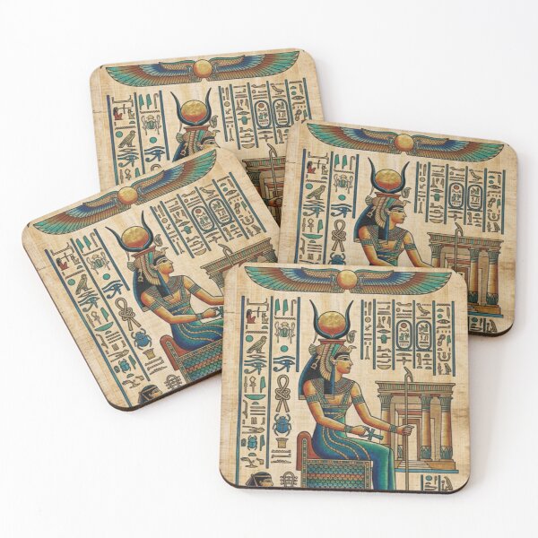 Item preview, Ancient Egyptian Goddess Isis Art | Hieroglyphic Wall Design | Sacred Egypt Mythology Aesthetic designed and sold by Queen Cleopatra.