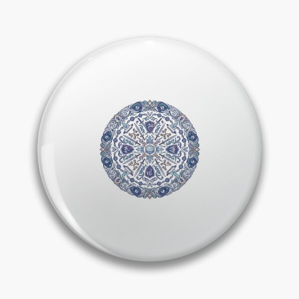 Item preview, Blue Fantasy Dice Mandala Tabletop Roleplaying Crest designed and sold by Fenay Designs.