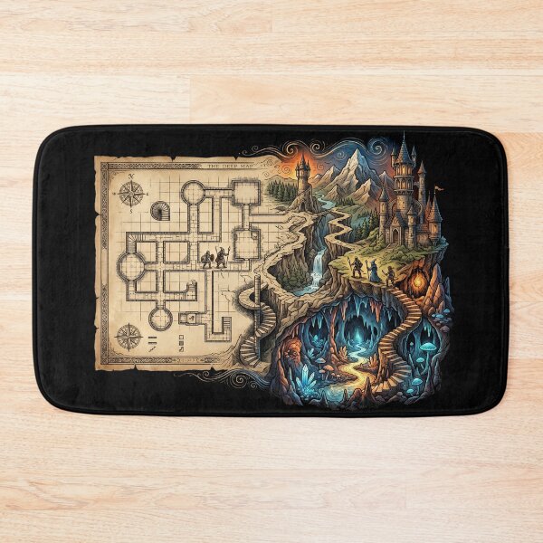 Item preview, The Deep Map Fantasy Dungeon Castle Adventure Design designed and sold by Fenay Designs.