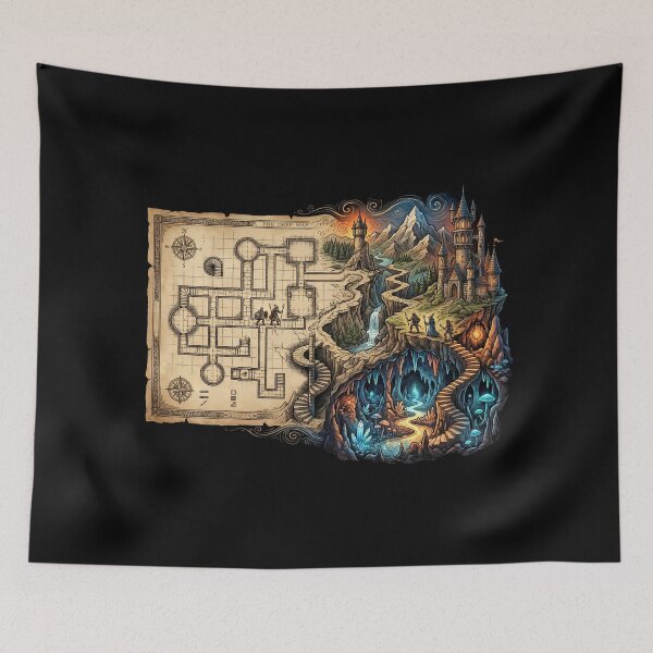 Item preview, The Deep Map Fantasy Dungeon Castle Adventure Design designed and sold by Fenay Designs.