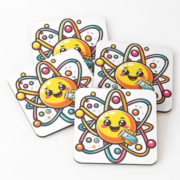 Item preview, Smiling Cartoon Atom Educational Illustration designed and sold by PandaTShirtShop.