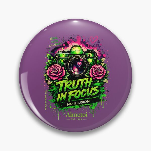 Item preview, Truth In Focus – No Illusion Graphic Tee | Aimetoi Streetwear Pink Green Camera Design designed and sold by Aimetoi.