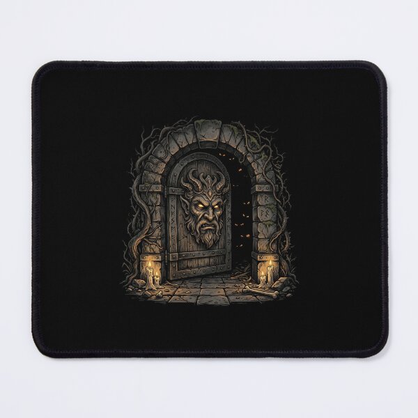 Item preview, Demon Door Dark Fantasy Dungeon Entrance Art designed and sold by Fenay Designs.