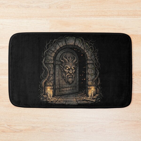 Item preview, Demon Door Dark Fantasy Dungeon Entrance Art designed and sold by Fenay Designs.