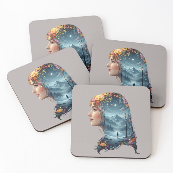 Item preview, Whispers of the Night Forest | Dreamy Floral Silhouette Illustration designed and sold by Y-MOONSTAR.