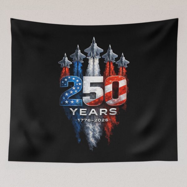 Item preview, USA 250th Anniversary Patriotic Fighter Jets Design designed and sold by CleanDecor.