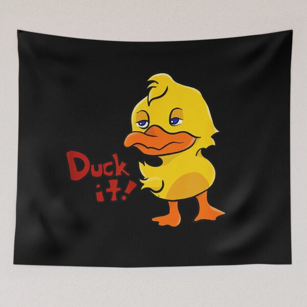 Item preview, Funny Grumpy Yellow Duck Duck It Sarcastic Animal Pun For Moody Days designed and sold by Serene woods.