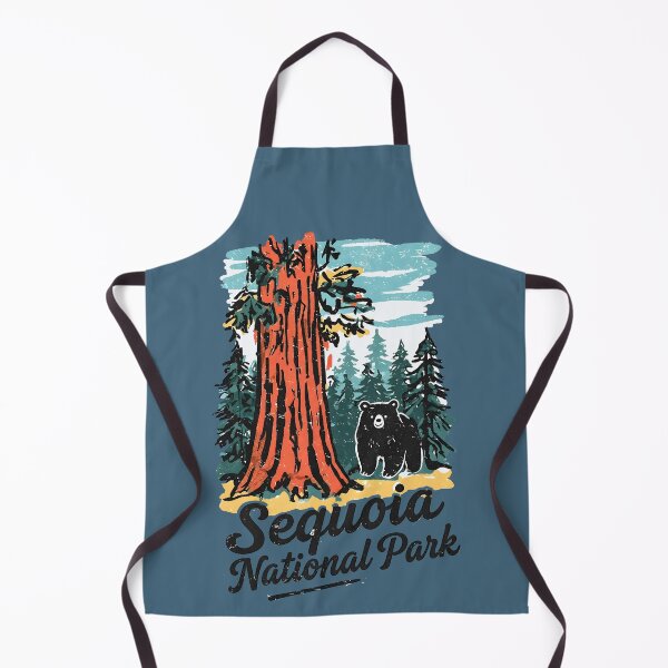 Item preview, Sequoia National Park California Retro Landscape Cute Bear  designed and sold by HowToCanadian.