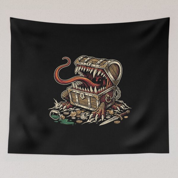 Item preview, Mimic Chest Monster Fantasy Tabletop Adventure Design designed and sold by Fenay Designs.