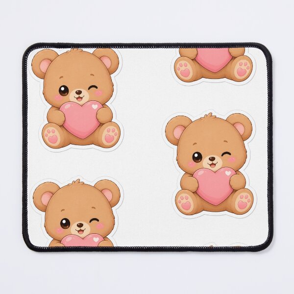 Item preview, Cute Kawaii Teddy Bear Sticker Bear Heart Sticker designed and sold by AONLINE .