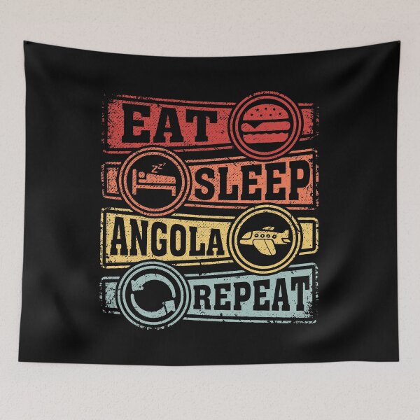 Item preview, Eat Sleep Angola Repeat designed and sold by GabbyKash.