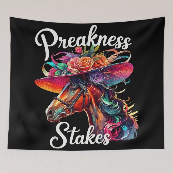Item preview, Preakness Stakes Floral Horse Colorful Artistic Derby Racing Fan Horse Lover Gift designed and sold by River Silva.
