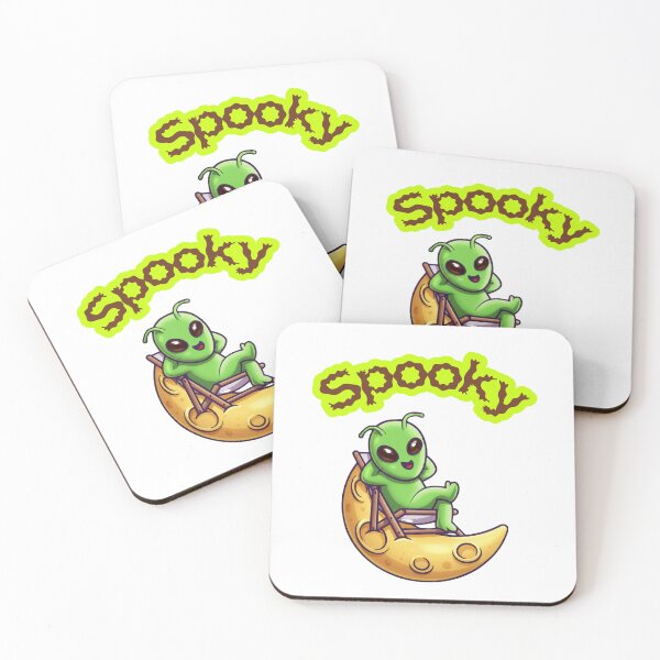 Item preview, Spooky Alien UFO Funny Logo designed and sold by logowannawear.