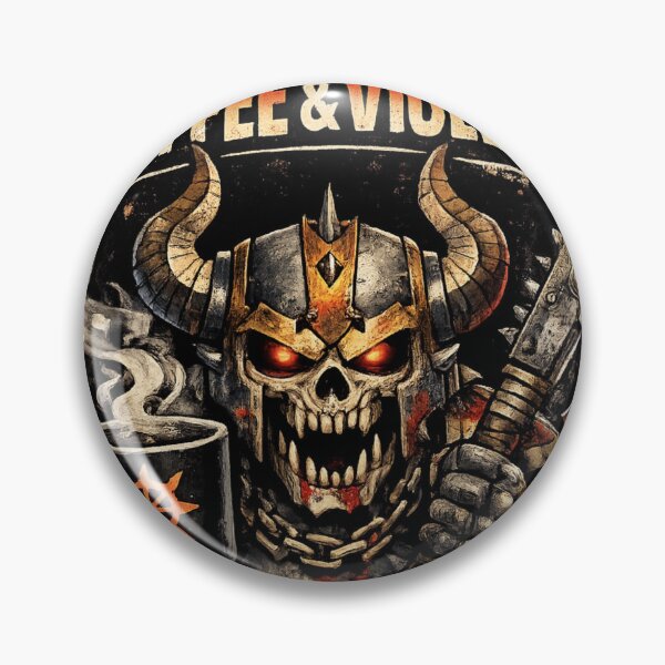Item preview, Fueled By Coffee & Violence | Grimdark Skull Warrior |  designed and sold by DrimitStore.