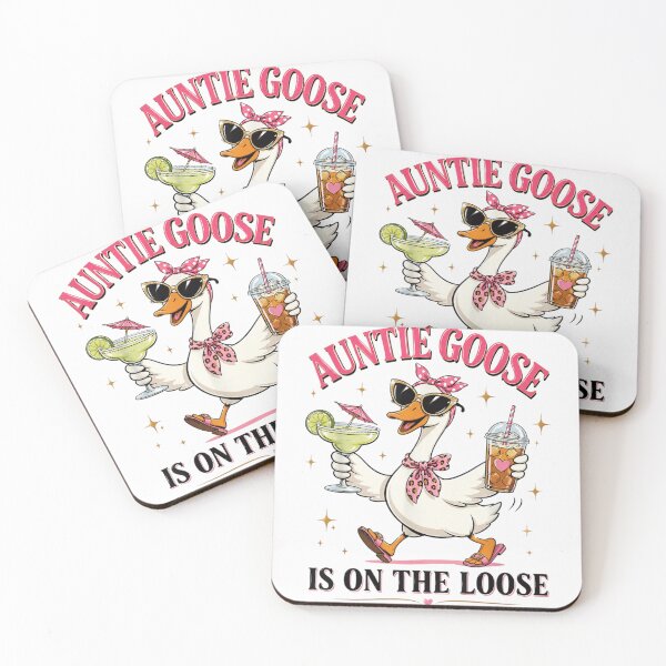 Item preview, Auntie Goose Is On The Loose Funny Cocktail Goose Party Animal Aunt designed and sold by River Silva.
