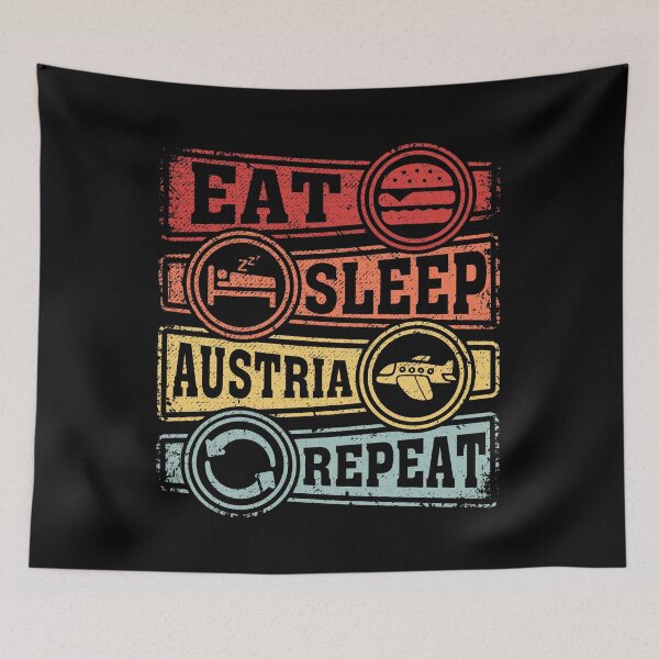 Item preview, Eat Sleep Austria Repeat designed and sold by GabbyKash.