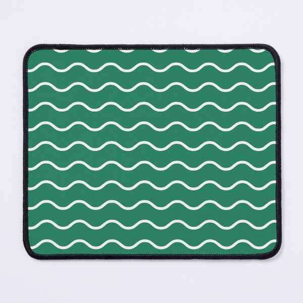 Item preview, Green And White Waves Pattern designed and sold by pattern-archive.