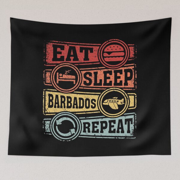 Item preview, Eat Sleep Barbados Repeat designed and sold by GabbyKash.