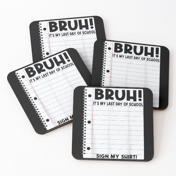 Item preview, Bruh Its My Last Day Of School Sign My Shirt Notebook designed and sold by LizzyKeiko.