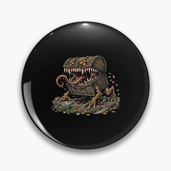 Item preview, Mimic Treasure Chest Monster Fantasy RPG Art designed and sold by Fenay Designs.