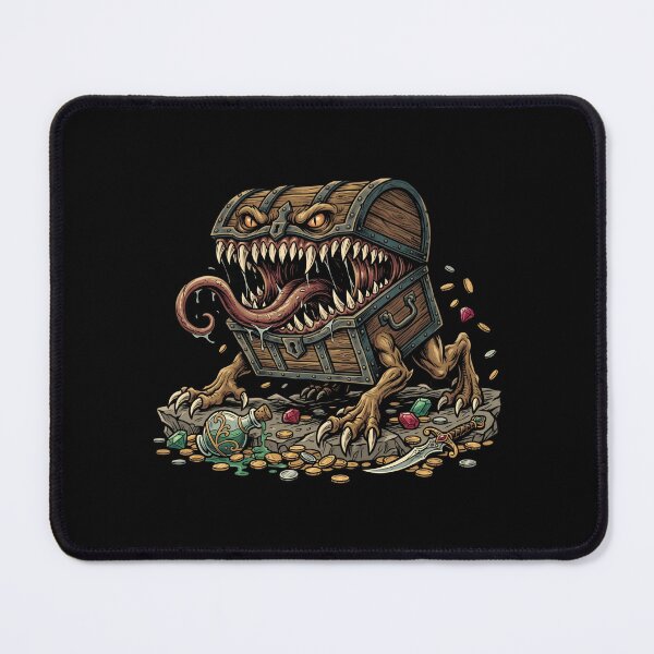 Item preview, Mimic Treasure Chest Monster Fantasy RPG Art designed and sold by Fenay Designs.