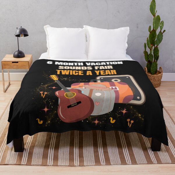 Item preview, 6 Month Vacation Sounds Fair Twice A Year Funny Guitar Vacation Design designed and sold by Joyful-Pixel.