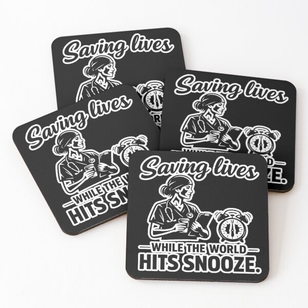 Item preview, Saving Lives While The World Hits Snooze Nurse Quote | Sarcastic Burnout Humor designed and sold by Ladys-Gents.