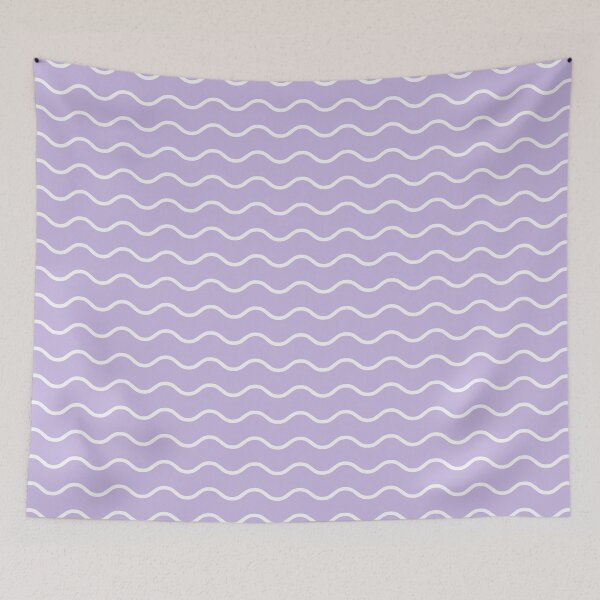 Item preview, Lavender And White Waves Pattern designed and sold by pattern-archive.
