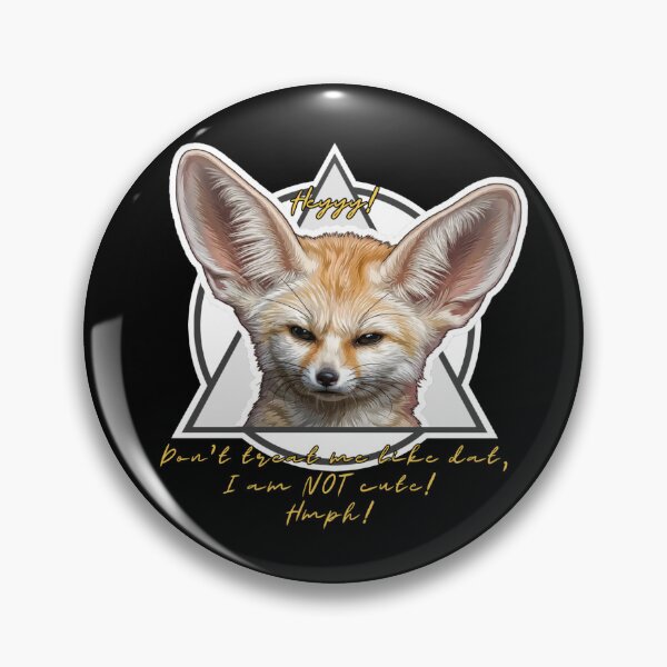 Item preview, Sassy Fennec Fox "I Am Not Cute" Cute Sticker designed and sold by mackyartsstudio.