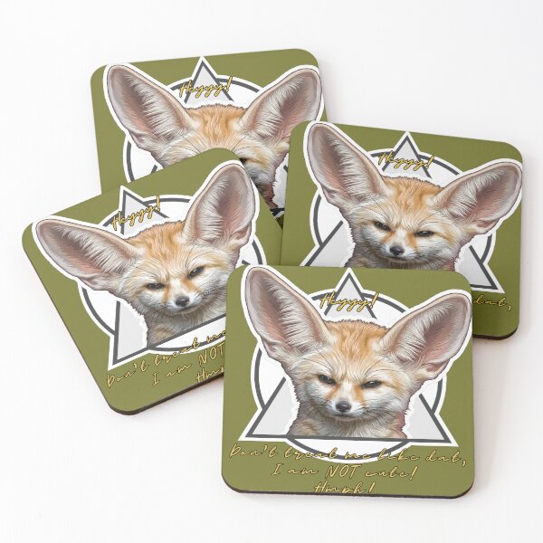 Item preview, Sassy Fennec Fox "I Am Not Cute" Cute Sticker designed and sold by mackyartsstudio.