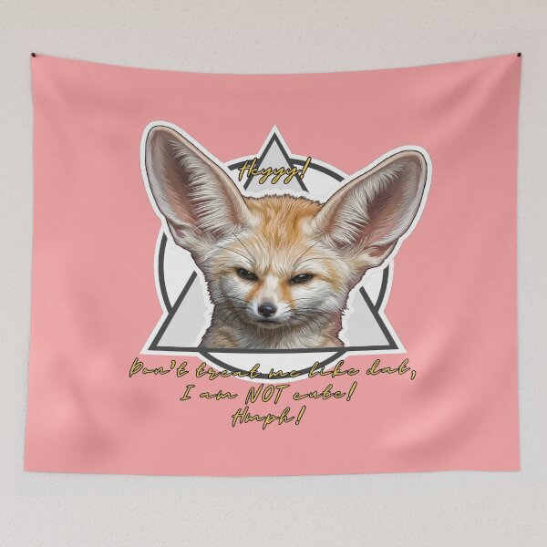 Item preview, Sassy Fennec Fox "I Am Not Cute" Cute Sticker designed and sold by mackyartsstudio.